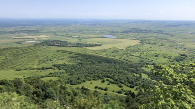 Kilátás a Kőhegyről a Kalotaszegi-medencére